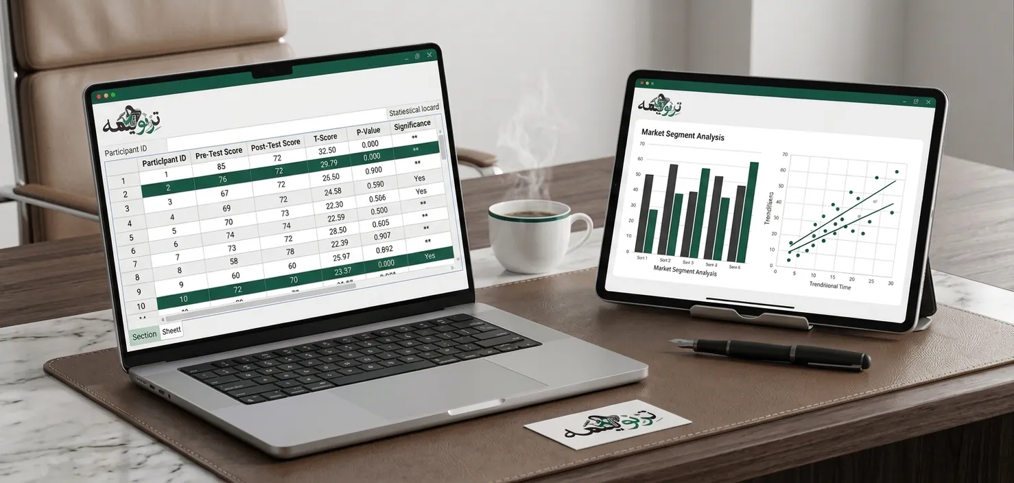 تحلیل آماری فصل چهارم پایان نامه کارشناسی ارشد با SPSS و Smart PLS در تزنویسه