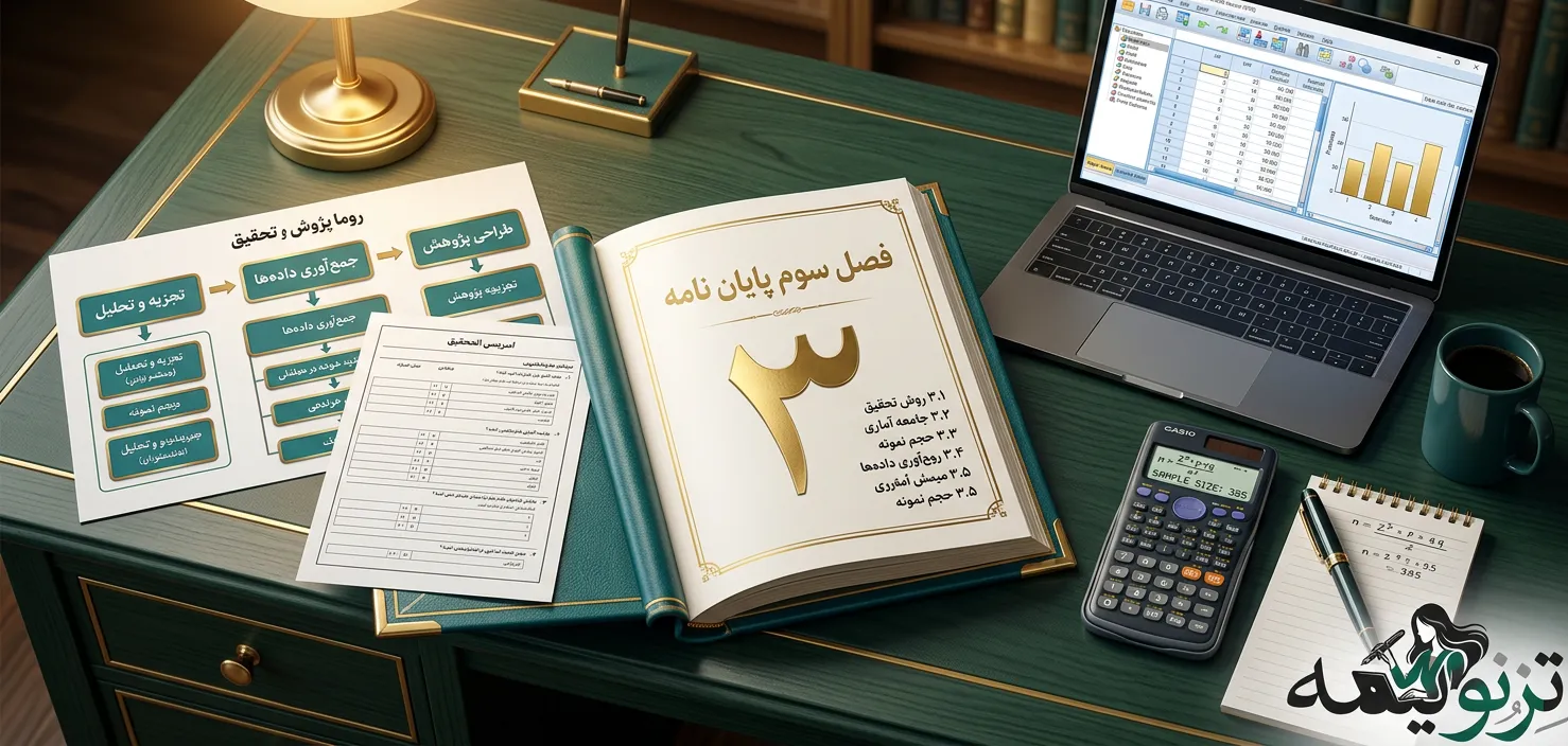 انجام فصل سوم پایان نامه (روش تحقیق)
